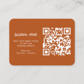 Website für Hochzeiten UAWG Online QR Code Terraco Begleitkarte (Vorderseite)