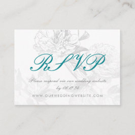 Website für Hochzeiten UAWG Simple Floral Silver A Begleitkarte
