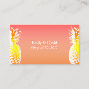 Website für Hochzeiten von Ananas mit Tropen Begleitkarte