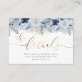 Website für Hochzeiten von Blue Rose Begleitkarte (Vorderseite)