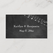 Website für Hochzeiten von Chalkboard & Fairy Ligh Begleitkarte (Rückseite)