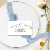 Website für Hochzeiten von Chic Yellow Floral / De Begleitkarte