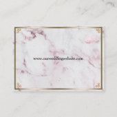 Website für Hochzeiten von Gold Lace und Perlen Begleitkarte (Rückseite)