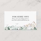 Website für Hochzeiten von Grün und Gold Begleitkarte (Vorderseite)