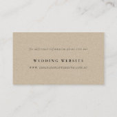 Website für Hochzeiten von grünen Pinienwäldern Visitenkarte (Rückseite)