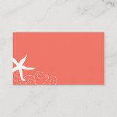 Website für Hochzeiten von Korallen und Navy Begleitkarte (Rückseite)