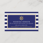 Website für Hochzeiten von Nautic Gold Wheels, Nav Begleitkarte (Vorderseite)