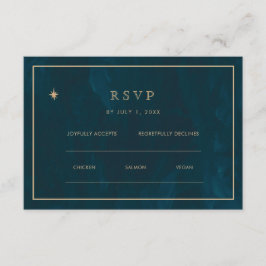 Website für Hochzeiten von Navy Gold Stars | UAWG  Begleitkarte