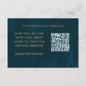 Website für Hochzeiten von Navy Gold Stars | UAWG  Begleitkarte (Rückseite)