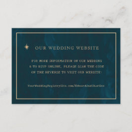 Website für Hochzeiten von Navy Gold Stars | UAWG Begleitkarte