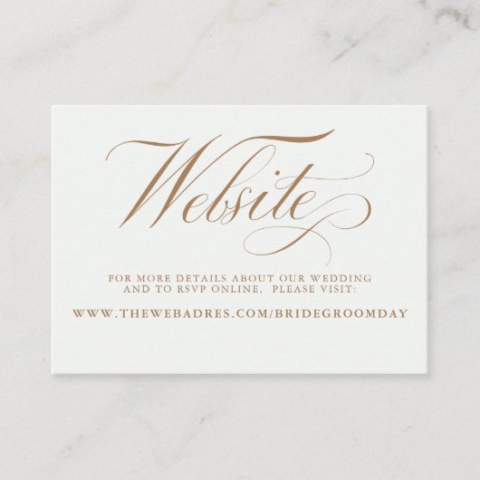 Website für Hochzeiten von Pampas Grass und White  Visitenkarte (Vorderseite)