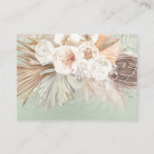 Website für Hochzeiten von Pampas Grass und White  Visitenkarte (Rückseite)