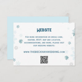 Website für Hochzeiten von Snowflake Winter Wonder Begleitkarte