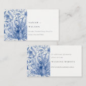 Website für Hochzeiten von Tintenfisch Blue Classy Begleitkarte (Vorne/Hinten)