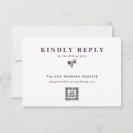 Website für Hochzeiten von Trauben RSVP Karte