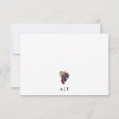 Website für Hochzeiten von Trauben RSVP Karte (Rückseite)