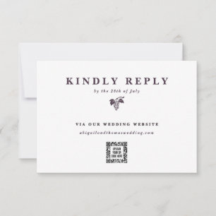 Website für Hochzeiten von Trauben RSVP Karte