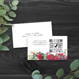 Website für Hochzeiten von UAWG QR-Code-Rote Rosen Begleitkarte