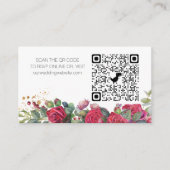 Website für Hochzeiten von UAWG QR-Code-Rote Rosen Begleitkarte (Vorderseite)