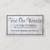 Website für Hochzeiten von White Hearts & Peony Bl Begleitkarte (Vorderseite)