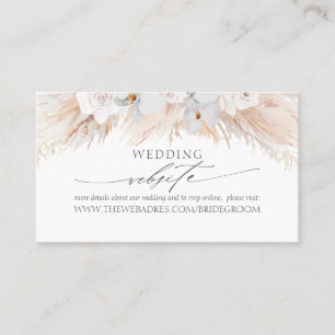 Website für Hochzeiten White Tropical Blume & Pam Visitenkarte