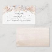 Website für Hochzeiten White Tropical Blume & Pamp Visitenkarte (Vorne/Hinten)