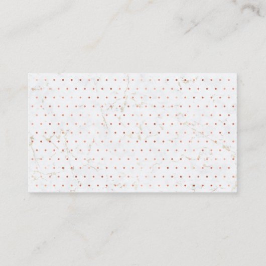 Website für Hochzeitsstipps aus Marmor und Kupfer Begleitkarte (Rückseite)