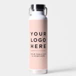 Website für Ihr Firmenlogo Eigenes Wasser Trinkflasche<br><div class="desc">Ihre Business-Logo-Website oder Slogan Custom niedlich blush pink feminine stilvolle Wasser-Flasche. Ein schlichtes modernes Design in mädchenhaften Farben,  für ein stilvolles und berufliches Aussehen. Jede Farbe,  jeder Schriftart,  kein Minimum.</div>