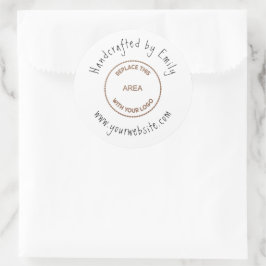 Website für kleine Handwerke mit Ihrem Logo Runder Aufkleber