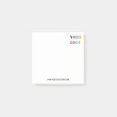 Website für kundenspezifische Logos - Hinweise zur Post-it Klebezettel (Vorderseite)