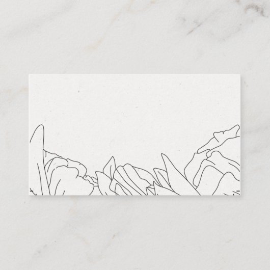 Website für Minimalistische Hochzeiten Begleitkarte (Rückseite)