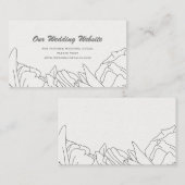 Website für Minimalistische Hochzeiten Begleitkarte (Vorne/Hinten)