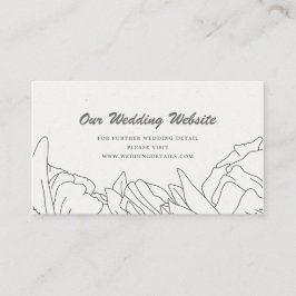 Website für Minimalistische Hochzeiten Begleitkarte