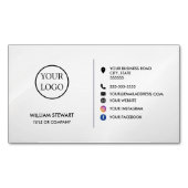 Website für Minimalistische Social-Media-beruflich Magnetische Visitenkarte (Vorderseite)