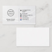 Website für Minimalistische Social-Media-beruflich Visitenkarte (Vorne/Hinten)