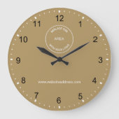 Website für moderne Business-Logos Gold Große Wanduhr (Vorderseite)