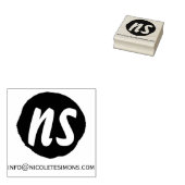 Website für Monogramm-Initialen | Briefmarke aus K Gummistempel (Stempel)