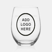 Website für personalisierte Firmenlogo Weinglas Ohne Stiel (Vorderseite)