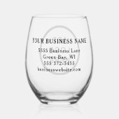 Website für personalisierte Firmenlogo Weinglas Ohne Stiel (Rückseite)