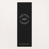 Website für Schwarze, benutzerdefinierte Minimal-W Yogamatte (Rückseite)