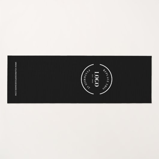 Website für Schwarze, benutzerdefinierte Minimal-W Yogamatte (Vorderseite (Horizontal))