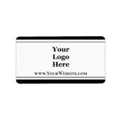 Website für Schwarzweiß-Logos und Weiß Adressaufkleber (Vorne)