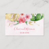 Website für tropische Blumenzehen Begleitkarte (Rückseite)