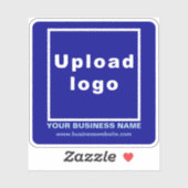 Website für Unternehmen auf dem Blue Square Vinyl  Aufkleber (Blatt)