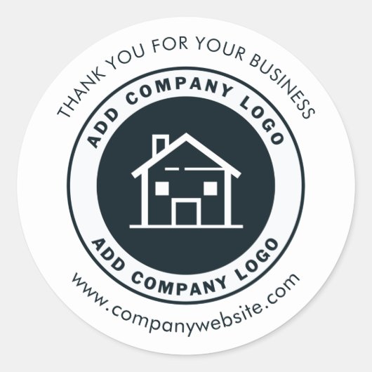 Website für Unternehmen hinzufügen Runder Aufkleber (Vorderseite)