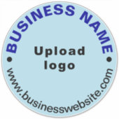 Website für Unternehmen: Light Blue Large Round Vi Aufkleber (Vorderseite)