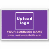 Website für Unternehmen: Lila Rectangle Vinyl Stic Aufkleber (Vorderseite)