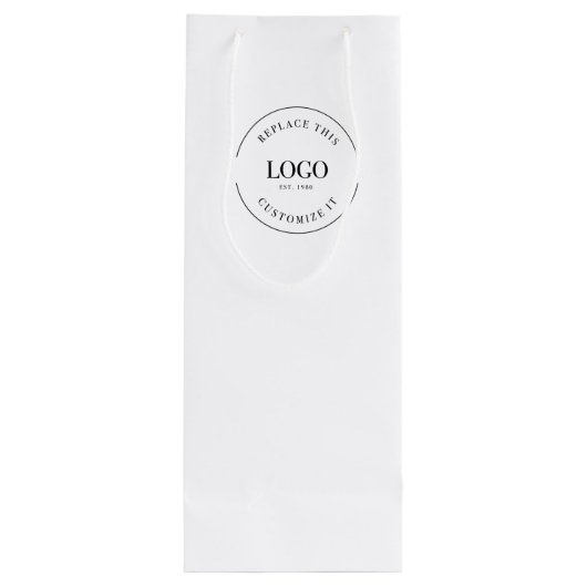 Website für Unternehmen mit benutzerdefiniertem Fi Geschenktüte Für Weinflaschen (Rückseite)