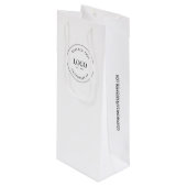 Website für Unternehmen mit benutzerdefiniertem Fi Geschenktüte Für Weinflaschen (Vorderseite Schrägansicht)