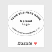 Website für Unternehmen: White Oval Shape Vinyl St Aufkleber (Blatt)